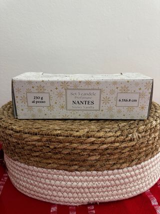 Set 3 Candele Profumate Vaniglia Natale