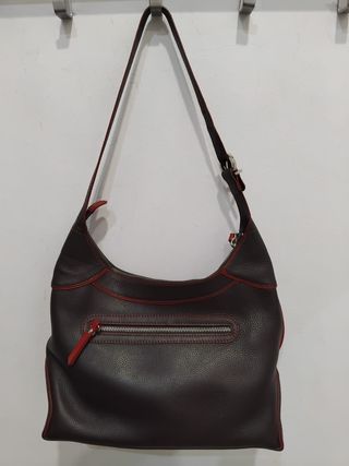 Bolso Piel Pedro del Hierro Marrón y Rojo