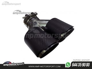 COLA DE ESCAPE DOBLE DERECHA CARBONO