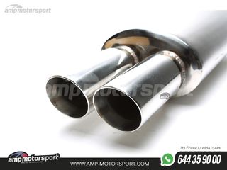 SILENCIOSO UNIVERSAL SALIDA DOBLE REDONDA 2x76MM