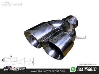 COLA DE ESCAPE DOBLE INOX DERECHA