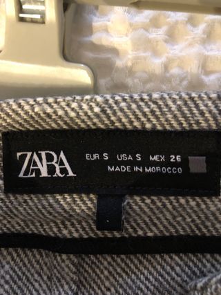 Pantalón Zara Lana Gris Jaspeado Mujer