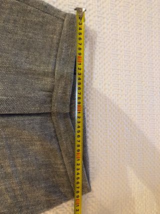 Pantalón Zara Lana Gris Jaspeado Mujer