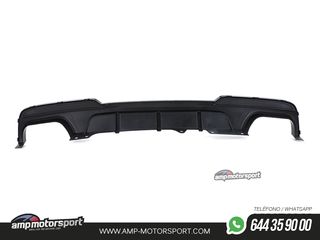 DIFUSOR TRASERO MATE BMW SERIE 5 F10/F11 + COLAS DOBLES NEGRAS