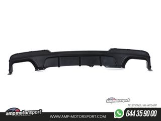 DIFUSOR TRASERO MATE BMW SERIE 5 F10/F11 + COLAS DOBLES NEGRAS