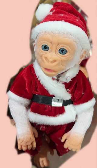Mono de peluche navideño