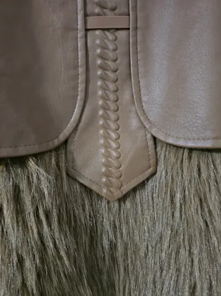 Chaqueta piel marrón mujer L nueva