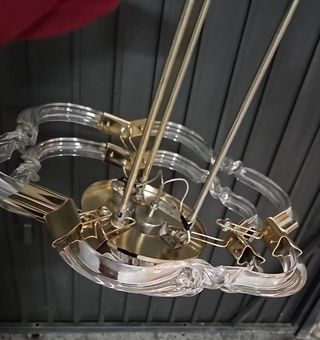 Lámpara de techo de cristal vintage