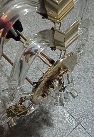 Lámpara de techo de cristal vintage