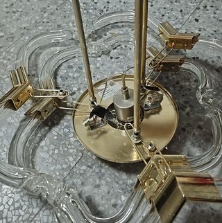 Lámpara de techo de cristal vintage