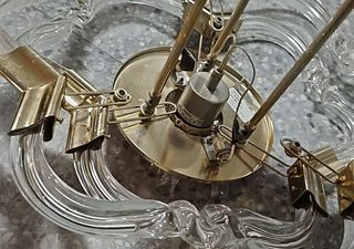 Lámpara de techo de cristal vintage