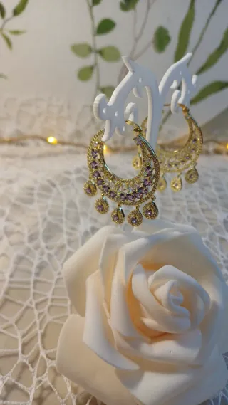Pendientes Chapado Oro 18k Zíngara Circonitas