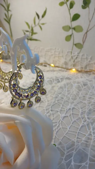 Pendientes Chapado Oro 18k Zíngara Circonitas