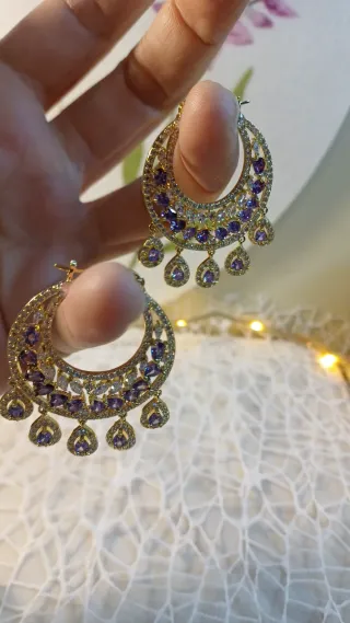 Pendientes Chapado Oro 18k Zíngara Circonitas