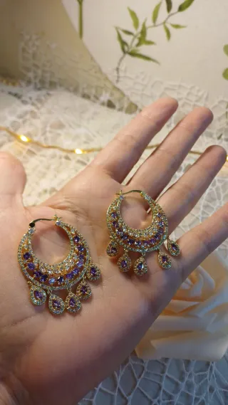 Pendientes Chapado Oro 18k Zíngara Circonitas