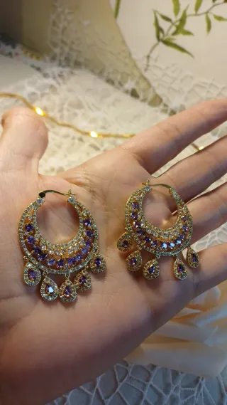 Pendientes Chapado Oro 18k Zíngara Circonitas