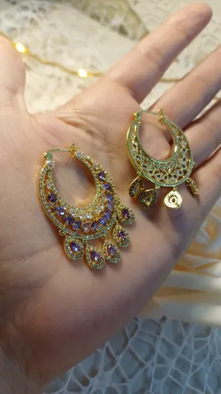 Pendientes Chapado Oro 18k Zíngara Circonitas