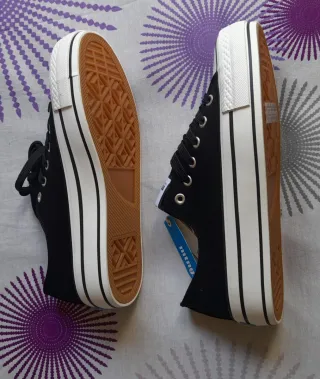 Zapatillas Mustang Mujer Talla 38 Negras