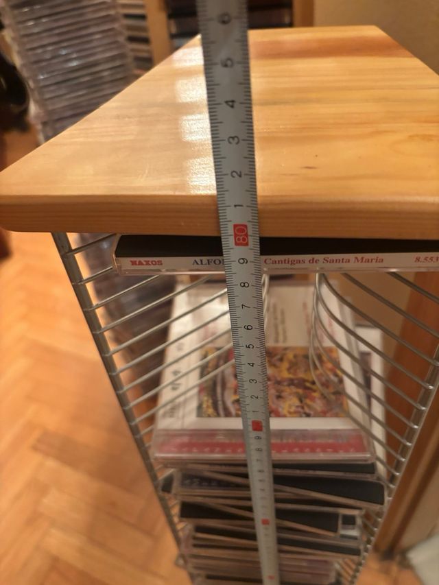 Estantería CDs Madera y Metal