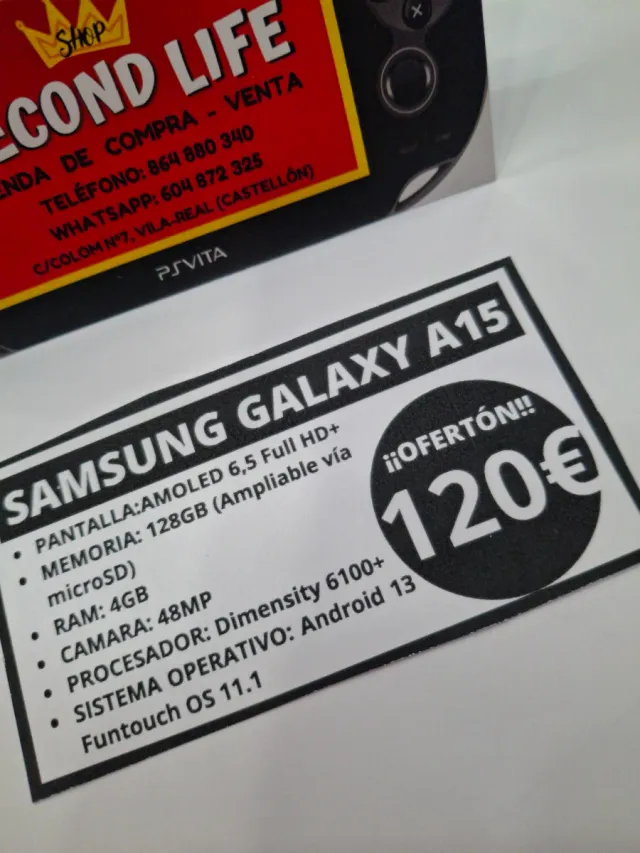 Samsung Galaxy A15 128GB Negro