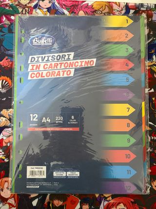 Divisori Cartoncino Colorato Buffetti 12 A4
