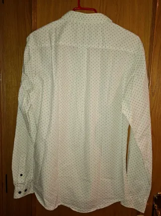 Camisa Pull & Bear blanca estampada Talla M