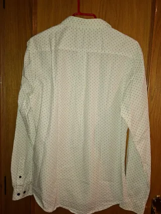 Camisa Pull & Bear blanca estampada Talla M