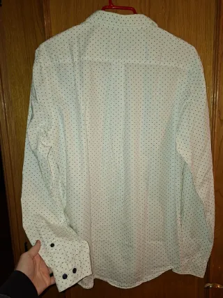 Camisa Pull & Bear blanca estampada Talla M