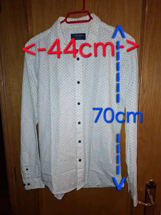 Camisa Pull & Bear blanca estampada Talla M