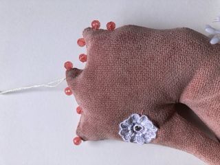 Caballito de mar rosa palo hecho a mano