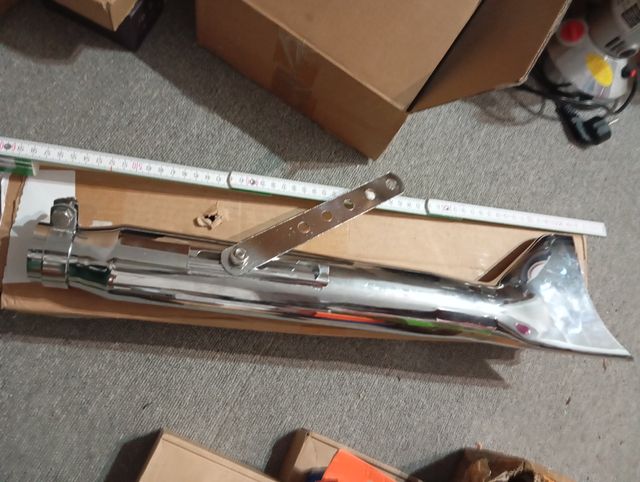 Silenciador Escape Moto Universal Cromado