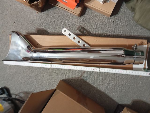 Silenciador Escape Moto Universal Cromado