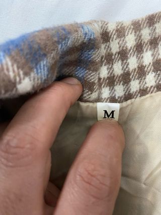 Abrigo largo cuadros talla M/L