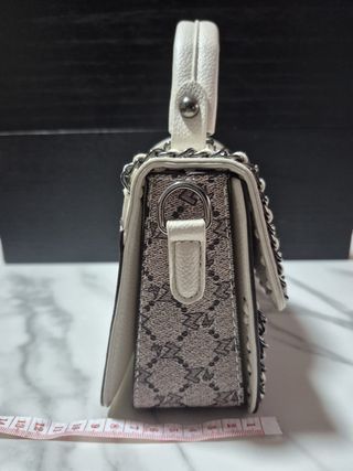 Bolso Rock Star Crema y Gris