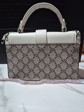 Bolso Rock Star Crema y Gris