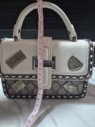 Bolso Rock Star Crema y Gris