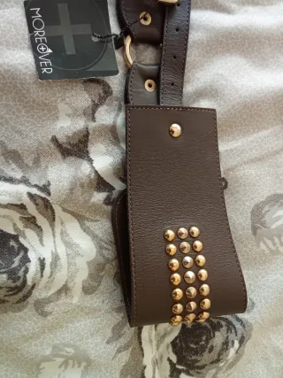 Cinturone donna Moreover marrone con borchie