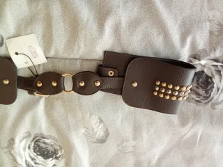 Cinturone donna Moreover marrone con borchie