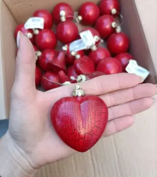 Set 28 Sfere Natalizie Rosse