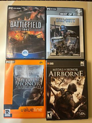 Lote 4 Juegos PC: Battlefield, Call of Duty, Medal