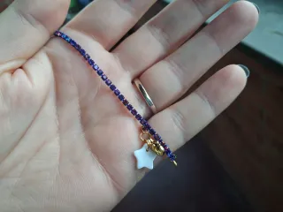 Braccialetto tennis cristalli blu e viola