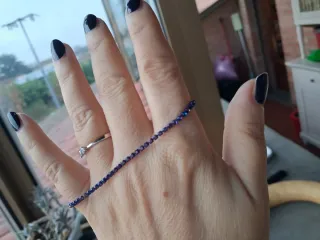 Braccialetto tennis cristalli blu e viola