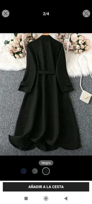 Chaqueta larga negra