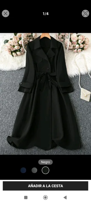 Chaqueta larga negra