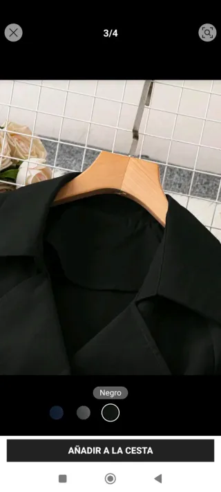 Chaqueta larga negra