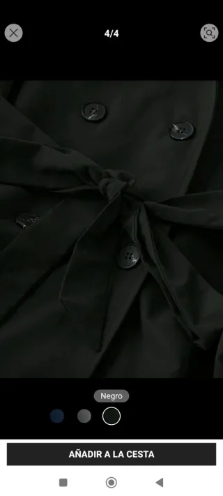 Chaqueta larga negra