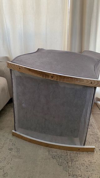 Poltrona per l'allattamento / dondolo grigio