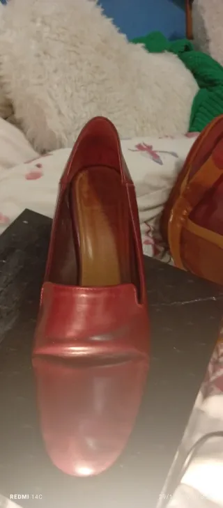 Zapatos Massimo Dutti rojos tacón