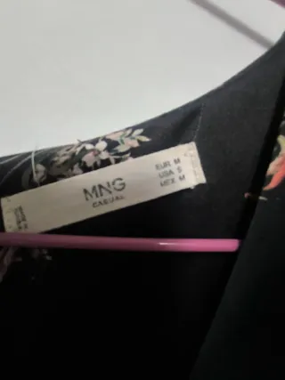 Vestido Negro Estampado Flores