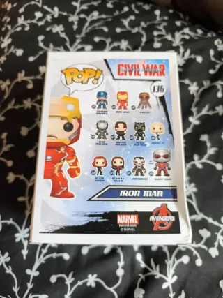 Funko Pop! Civil War Iron Man 136 Unmasked